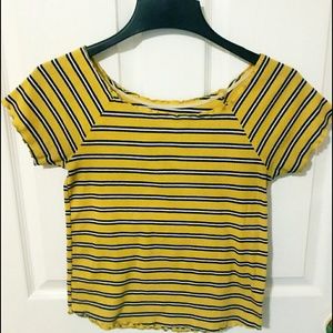 Yellow striped t-shirt